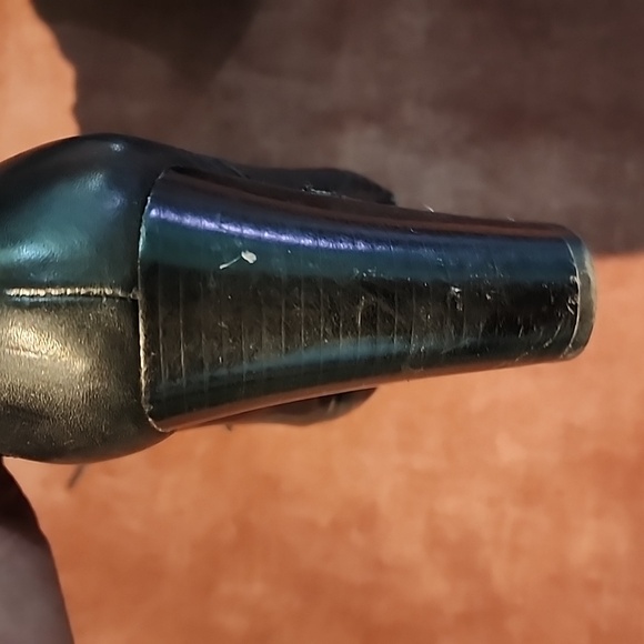 Franco Sarto Black Chunky Heeled Lace-up Genuine Leather Pumps US 9.5 - Picture 12 of 14